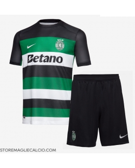 Sporting CP Maglia Gara Casa Repliche 2024-25 Bambino Maniche Corte